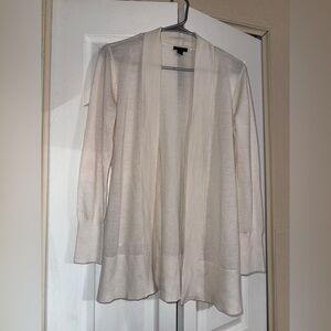 Ann Taylor Soft Cream Long Cardigan